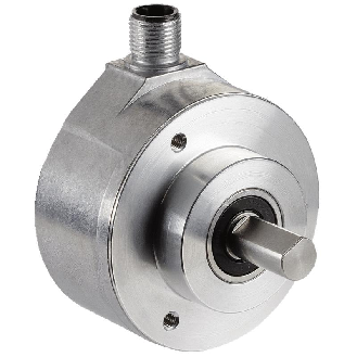 Codeur abs. multitours Ø60mm Axe plein 10mm 4096i/t 5-32V SSI M12 8P-Lire la description
