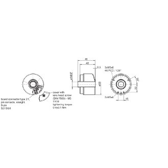 Codeur inc. Ø58mm Axe trav. 14mm 01024i/t 8-30Vdc HTL/Totem pôle IP65-Lire la description
