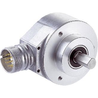 Codeur abs. monotour Ø60mm Axe plein 10mm SSI 4.096 (12 bit) M23 12P-Lire la description