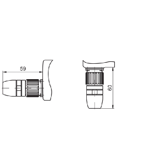 Codeur inc. de sécurité Ø58mm Axe plein 6mm 1024i/t 24Vdc PushPull-Lire la description
