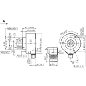 Codeur inc. Ø60mm Axe plein 10mm 65536i/t 5-32V TTL/HTL prog M12 8P-Lire la description