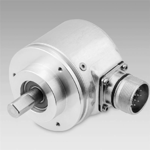 Codeur abs. SSI multitour, Ø58mm bride std axe Ø10mm, 10-30Vdc, M23-Lire la description