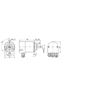 Codeur abs. Ø58mm Multitours Axe Ø10 mm 10-30V CANopen PE-Lire la description
