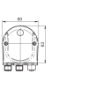 Codeur abs. PROFINET multitour Ø58mm Axe Ø6mm IP65 3xM12