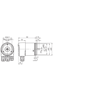Codeur abs. PROFINET multitour Ø58mm Axe Ø6mm IP65 3xM12-Lire la description