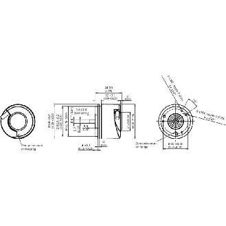 Codeur inc. Ø60mm Axe plein 6mm 1000i/t 10-27Vdc HTL/PushPull C3m-Lire la description