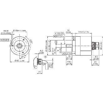 Codeur abs. monotour Axe plein 10mm 00720i/t 10-32Vdc SSI, M23 12P-Lire la description