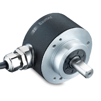 Cod. abs. multitours Axe plein 10mm 14-30V 0-360° 4-20mA M12 5P-Lire la description