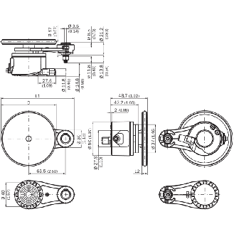 Codeur inc. à roue mesureuse 300mm, 2048i/t 5-30Vdc HTL/TTL-Lire la description