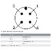 DPI de séc. M12 OSSD (x2) P4mm noyé Laiton / M12 4P+Câble