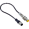 DPI de séc. M12 OSSD (x2) P4mm noyé Laiton / M12 4P+Câble