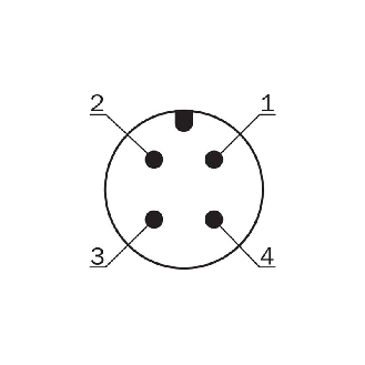 DPI de séc. M18 OSSD (x2) P8mm non noyé Laiton / M12A 4P-Lire la description
