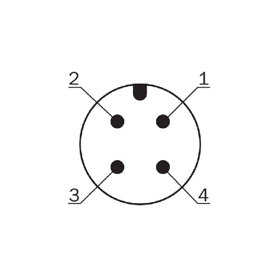 DPI de séc. M18 OSSD (x2) P8mm non noyé Laiton / M12A 4P-Lire la description