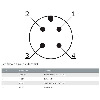 DPI de séc. M12 OSSD (x2) P4mm non noyé Laiton / M12A 4P