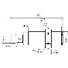 DPI de séc. M18 OSSD (x2) P5mm noyé Laiton / M12 4P
