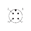 DPI de séc. M18 OSSD (x2) P5mm noyé Laiton / M12 4P