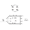 DPI de séc. Rect. OSSD (x2) P1-4mm non noyé 40x40x66mm Plast / M12 4P