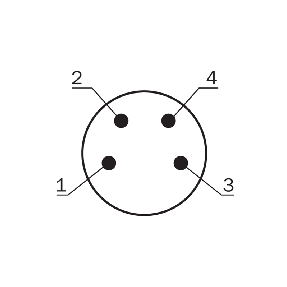 DPI de séc. Rect. OSSD (x2) P4mm noyé Plast. / M08 4P DPI de séc. Rect. OSSD (x2) P4mm noyé Plast. / M08 4P-Lire la description