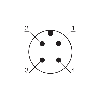 DPI de séc. M30 OSSD (x2) P12mm noyé / M12 4P