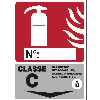 Panneau signalétique pour extincteur  Classe C