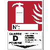 Panneau signalétique pour extincteur Classe D Panneau signalétique pour extincteur Classe D