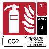 Panneau signalétique pour extincteur CO2  Classe B