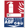 Panneau signalétique pour extincteur  Classe ABF