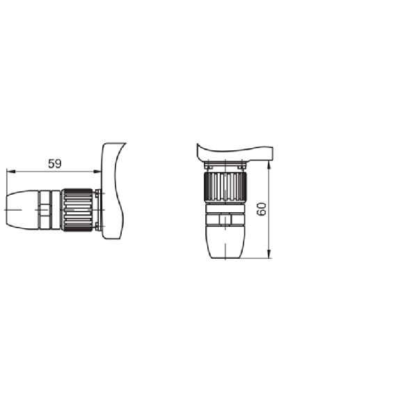 Codeur abs. RS485 multitours Ø58mm Axe 10mm 10-30Vdc IP65-Lire la description