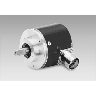 Codeur abs. monotour Ø58mm Axe plein 10mm SSI 18 bits Gray M23 12P-Lire la description