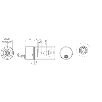 Codeur absolu multitour SSI Ø58mm-Lire la description