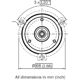 Codeur inc. Ø60mm Axe plein 6mm 01024i/t 4,5-5,5V Sin/Cos C1,5m-Lire la description