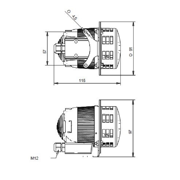 Sirène MINICELERE BA 101dB V110DAC IP43 GRIS-Lire la description