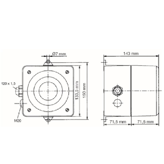Sirène électronique 108dB pour Zone 2, IP67-Lire la description