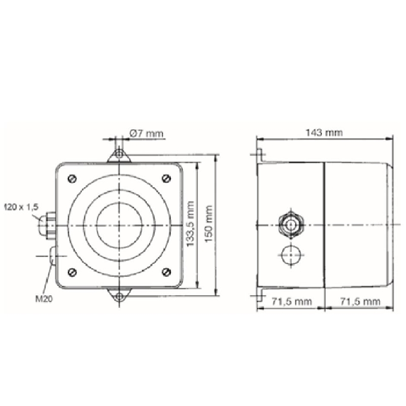 Sirène électronique 108dB pour Zone 2, IP67-Lire la description