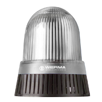 Sirène DEL BM 32 sons 108dB 24VAC/DC BLANC IP65 Ø146mm NOIR-Lire la description