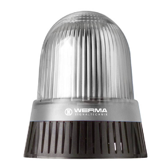 Sirène DEL BM 32 sons 108dB 24VAC/DC BLANC IP65 Ø146mm NOIR-Lire la description