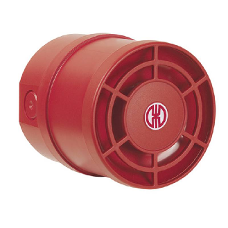 Sirène polyphonique WM 32 sons 115dB 110-240VAC IP65 Ø100mm ROUGE-Lire la description