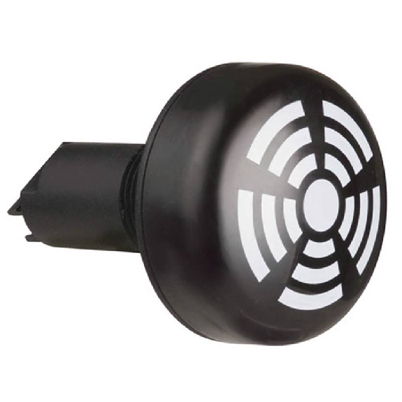 Ronfleur électronique EM continu/pulsé 80dB 230VAC NOIR IP65 Ø50mm-Lire la description