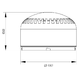 Sirène électronique SIR-E LED FA EN54-3 BLANC 100dB IP65 Ø92mm-Lire la description