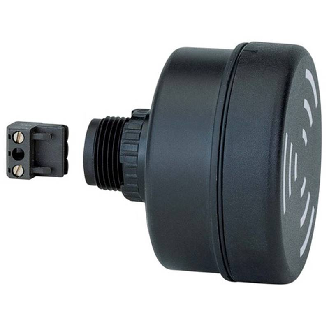 Sirène polyphonique EM 8 sons 100dB 230VAC IP65 Ø72mm NOIR-Lire la description