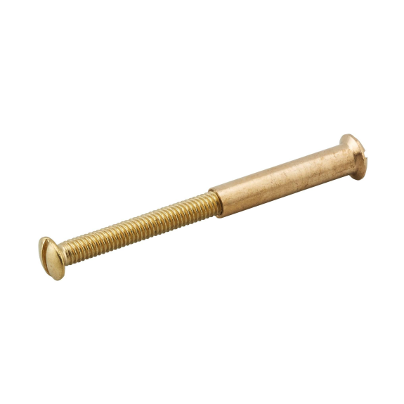 Vis métaux 4 x 45 mm pour ensemble laiton avec douille (2 pèces sur carte)-Lire la description