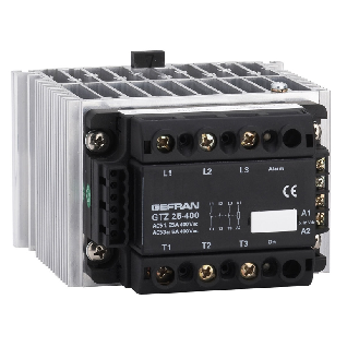 Groupe statique 3PH 55A 600VAC, Cde 5-32Vdc Ventilateur 230Vac Alarme-Lire la description