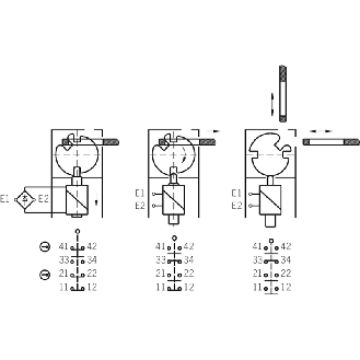 Int. de séc. STP-TWIN connecteur SR11 avec contact d'état de porte-Lire la description