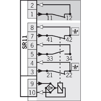 Int. de séc. STP-TWIN connecteur SR11 avec contact d'état de porte-Lire la description
