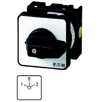 Inverseurs, Contacts: 2, 20 A, plastron: 1-0-2, 60 °, à accrochage, Montage encastré avec fixation centrale-Lire la description