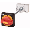 Poignée rotative à commande rompue sur porte à commande rompue sur porte, rouge-jaune pour arrêt d'urgence, taille 2
