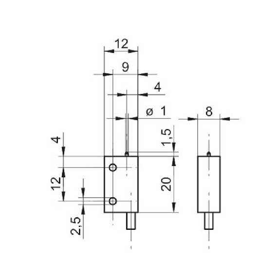 Commutateur de précision 21,5x12x8mm NF FP=75g Câble 0,8m Commutateur de précision 21,5x12x8mm NF FP=75g Câble 0,8m-Lire la description