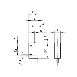 Commutateur de précision 21,5x12x8mm NF FP=75g Câble 0,8m-Lire la description
