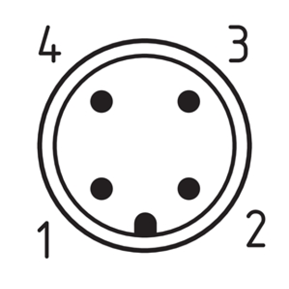 Capteur de sécurité magnétique codé 1NO+1NF avec connectique M12 4P Capteur de sécurité magnétique codé 1NO+1NF avec connectique M12 4P-Lire la description