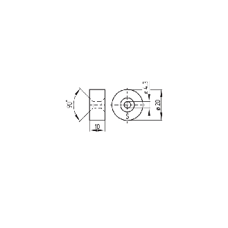 Actionneur Ø20x10mm interrupteur magnétique de sécurité-Lire la description